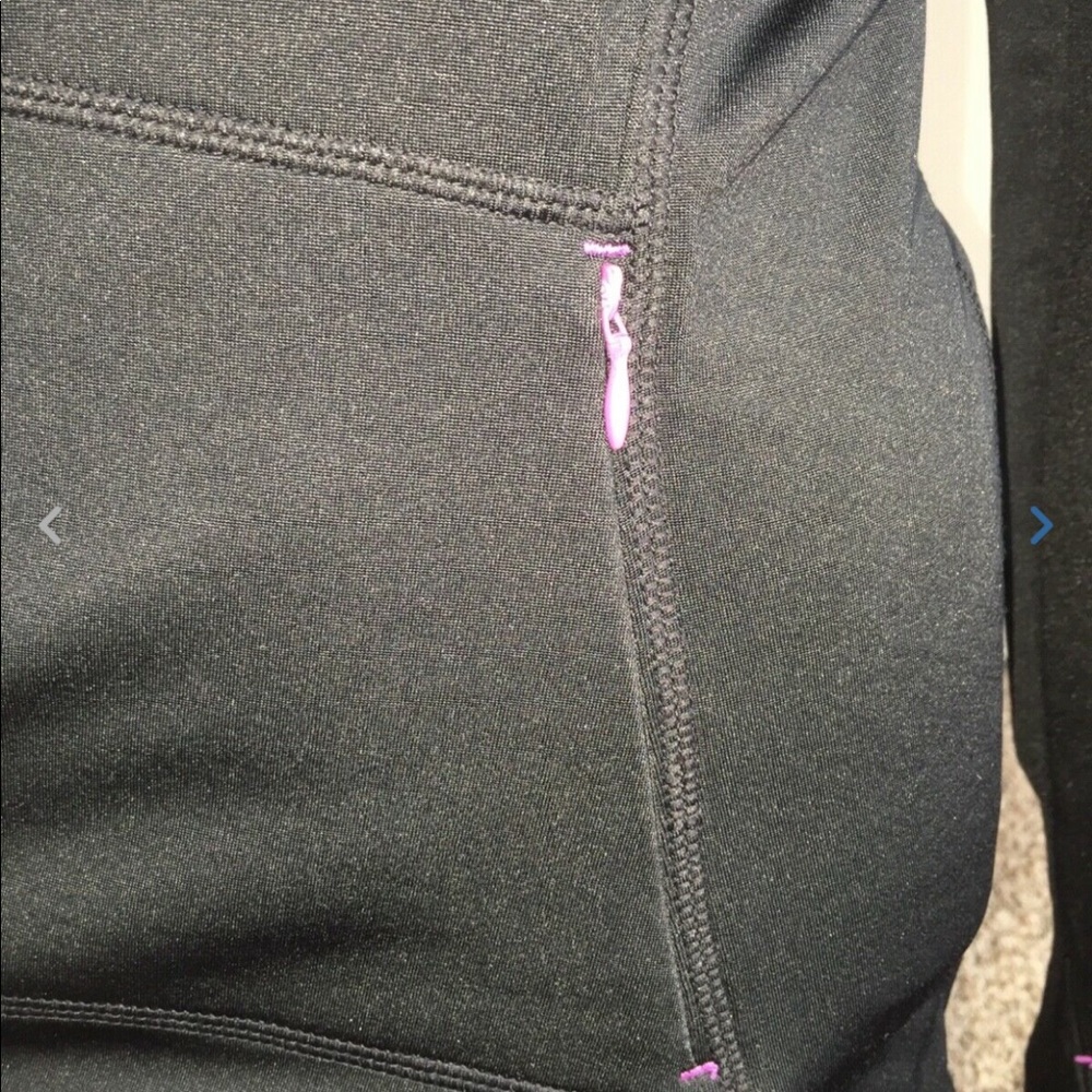 Athleta Black Pullover Jacket Kangaroo Pocket Xs - image 8